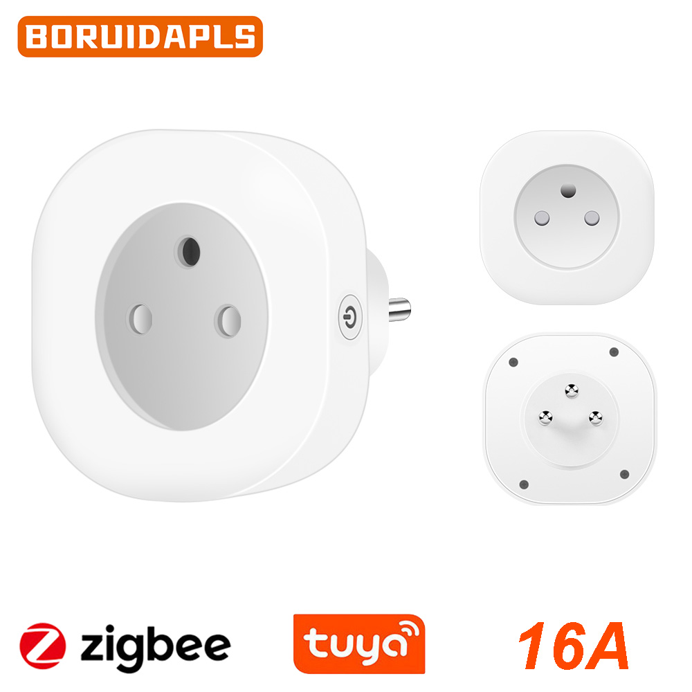 Home Cinema Alexa - BORUIDAPLS Inteligentne gniazdko Tuya Zigbee EU/FR/Israel/Brazylia/Szwajcaria