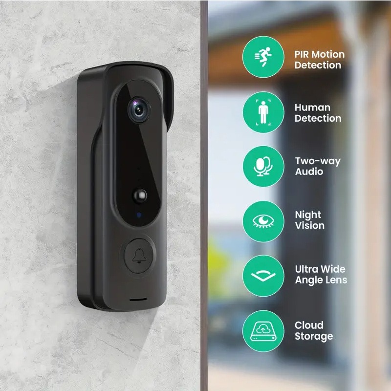 Home Cinema Alexa - Zewnętrzny bezprzewodowy dzwonek do drzwi z