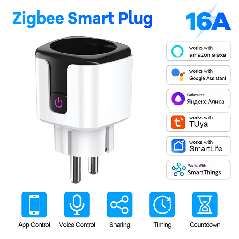 Home Cinema Alexa - Zigbee Smart Plug 16A 20A EU
