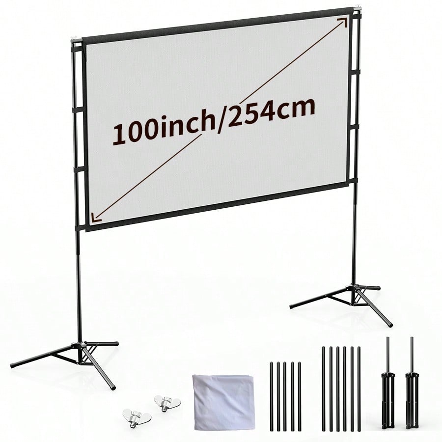 Home Cinema Projector 4K - Ekran projekcyjny XBJ 100 cali 4K