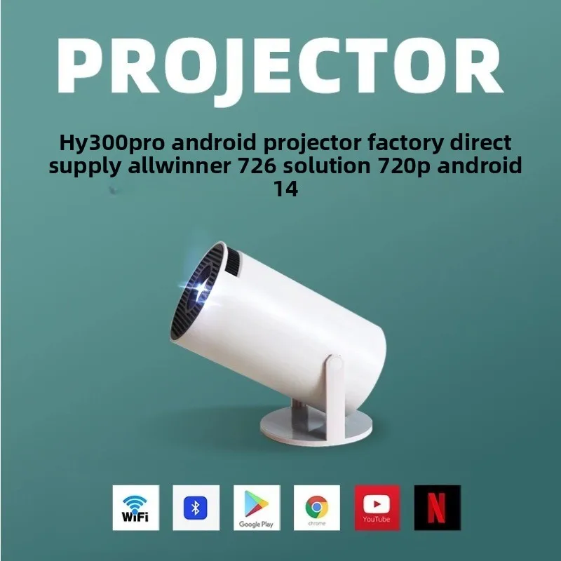 Home Cinema Projector 4K - Przenośny projektor 4K HD HY300Pro Bluetooth