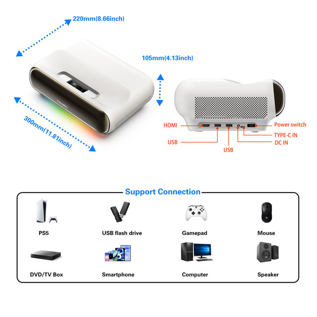Projektor laserowy trójkolorow – Home Cinema Laser Projector recenzja i cena