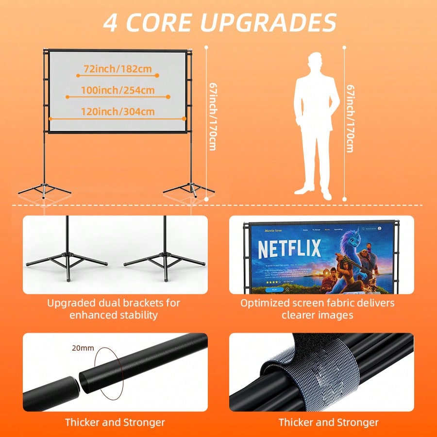 Ekran projekcyjny XBJ 100 cali – Home Cinema Projector 4K recenzja i cena